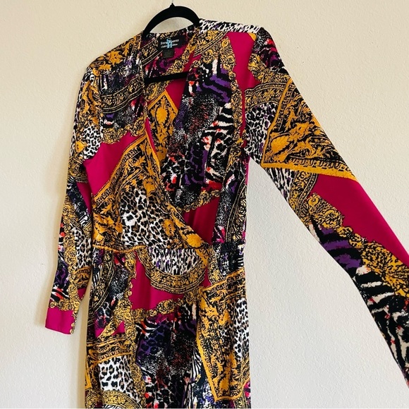 Steve Harvey Celebrity Edition Vibrant Multicolor Dress Medium careerwear office - Picture 3 of 8